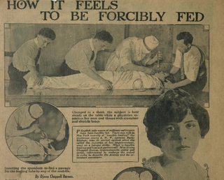 "How It Feels To Be Forcibly Fed," New York World Magazine, 1914. Image Credit: Djuna Barnes papers, University of Maryland